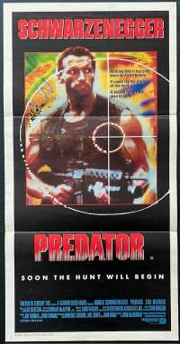 Predator Poster Original Daybill 1987 Arnold Schwarzenegger Carl Weathers