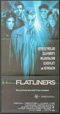Flatliners Poster Original Daybill 1990 Kiefer Sutherland Julia Roberts Alvin Art