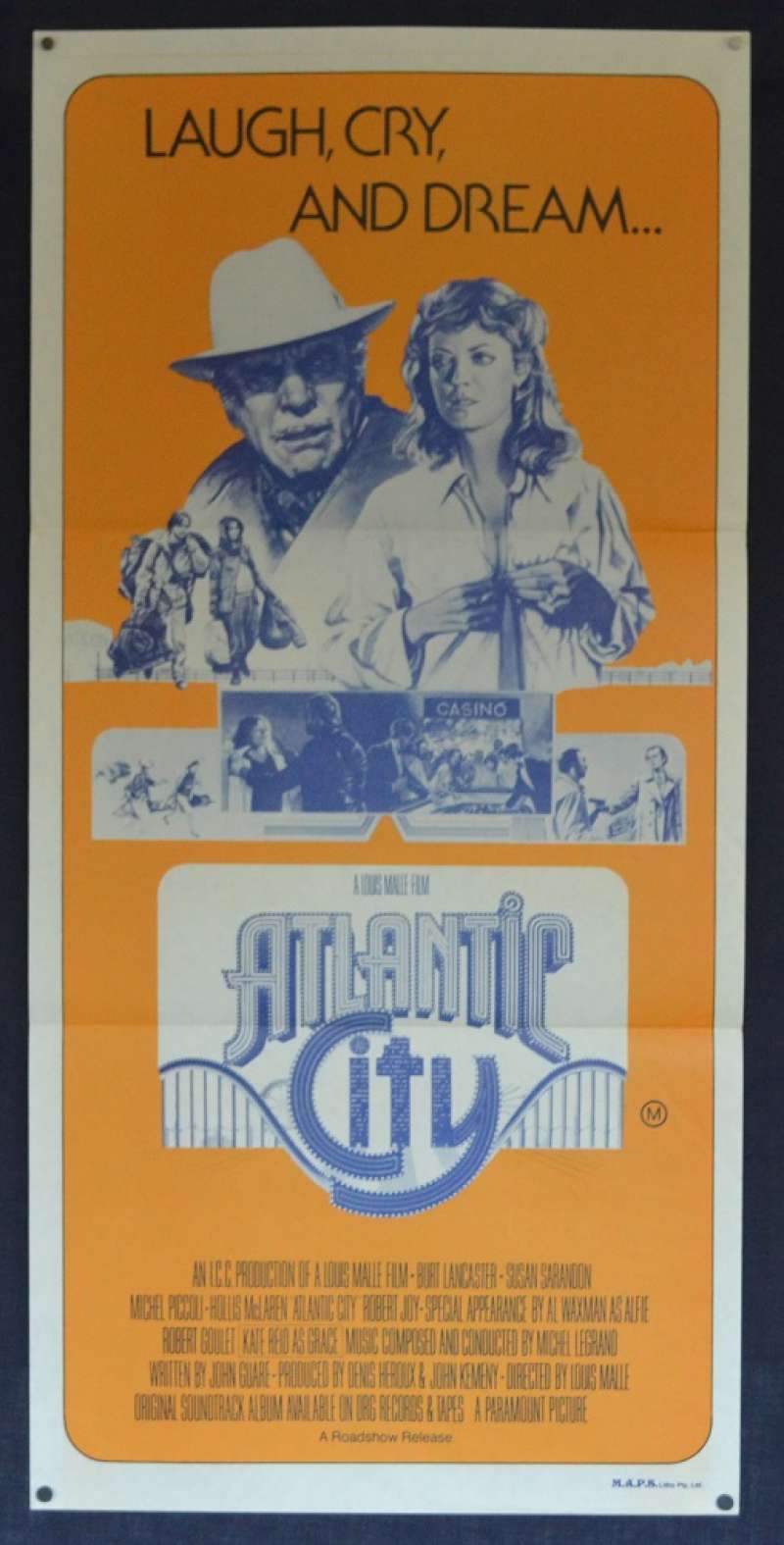 Atlantic City USA movie poster 1981 Burt Lancaster Louis Malle