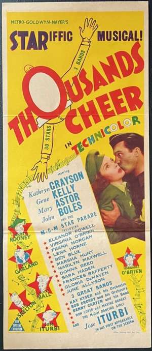 Thousands Cheer Poster Daybill Ultra Rare Original 1943 Gene Kelly