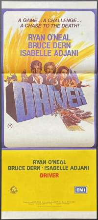 Driver Poster Daybill Original 1978 Ryan O&#039;Neal Bruce Dern Walter Hill
