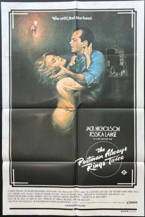 The Postman Always Rings Twice Poster Original One Sheet 1981 Lange