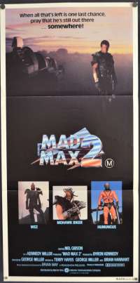 Mad Max 2 Poster Original Daybill 1981 Mel Gibson The Road Warrior Max Rockatansky