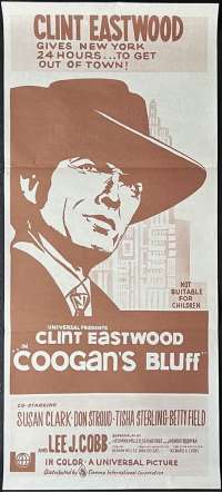 Coogans Bluff Poster Daybill Original 1970s Re-Issue Clint Eastwood