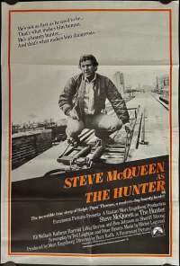 The Hunter Poster One Sheet Original 1980 Steve McQueen Eli Wallach