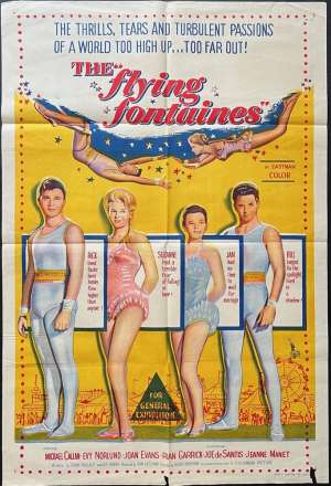 The Flying Fontaines Poster Original 1959 Michael Callan Circus Trapeze