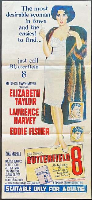 Butterfield 8 Poster Daybill Original 1960 Elizabeth Taylor