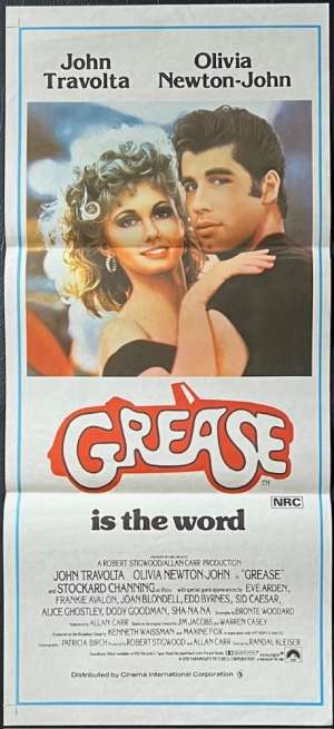 Grease Poster Daybill Original 1978 FIRST RELEASE Olivia Newton John
