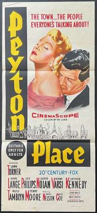 Peyton Place Poster Daybill Original Rare FIRST RELEASE 1957 Turner