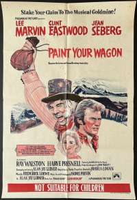 Paint Your Wagon Poster One Sheet Original 1970s Re-Issue Eastwood