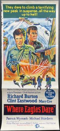 Where Eagles Dare Daybill Poster Original 1968 Clint Eastwood