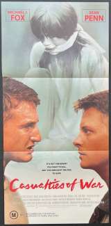 Casualties Of War Poster Original Daybill 1989 Michael J Fox Sean Penn Vietnam