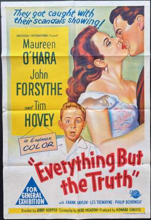 Everything But The Truth Poster One Sheet Original 1956 O&#039;Hara