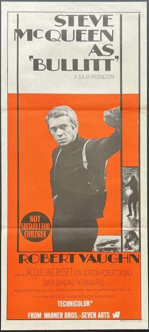 Bullitt Poster Daybill Original Rare FIRST RELEASE 1968 Steve McQueen