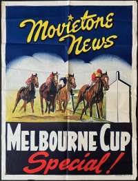 Melbourne Cup Special Poster Movietone News One Sheet Original Rare