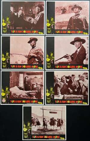 For A Few Dollars More Lobby Card Set x 7 USA 11x14 Original Eastwood