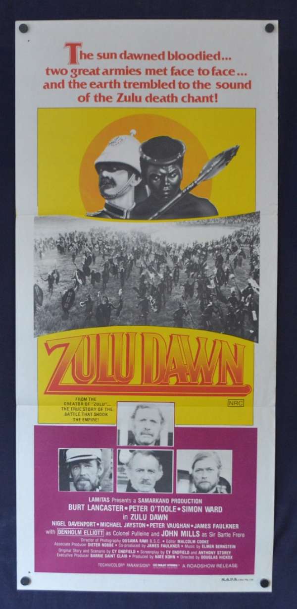 All About Movies Zulu Dawn Poster Original Daybill 1979 Burt Lancaster Peter O Toole