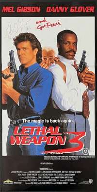 Lethal Weapon 3 Movie Poster Original Daybill 1992 Mel Gibson Danny Glover