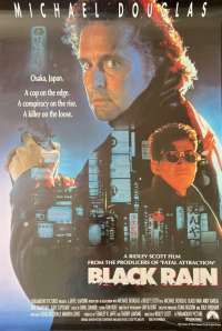 Black Rain Poster Original Rolled One Sheet 1989 Michael Douglas