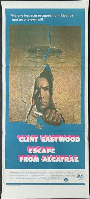 Escape From Alcatraz Poster Daybill Original 1979 Clint Eastwood