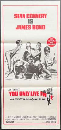 All About Movies You Only Live Twice Movie Poster Original Daybill Ri 80 S Sean Connery James Bond