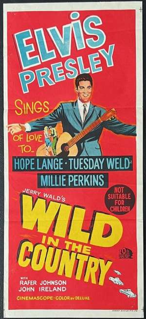 Wild In The Country Poster Daybill Rare Original 1961 Elvis Presley