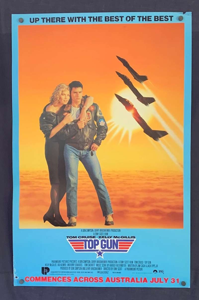 All About Movies - Top Gun Movie Poster Original Special Advance 1986 Tom Cat Jets