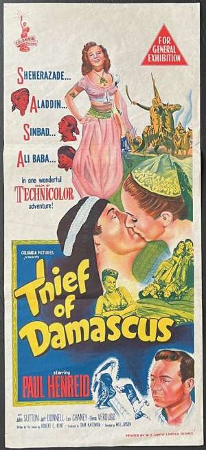 Thief Of Damascus Poster Daybill Original 1952 Paul Henreid