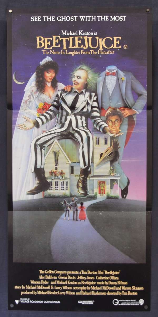 All About Movies Beetlejuice Movie Poster Original Daybill 1988