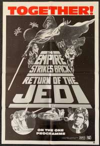 All About Movies - The Empire Strikes Back Poster Original USA One Sheet  1982 RI Star Wars