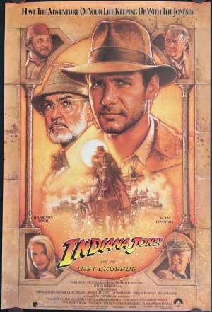 Indiana Jones And The Last Crusade Poster Rolled Orig One Sheet 1989