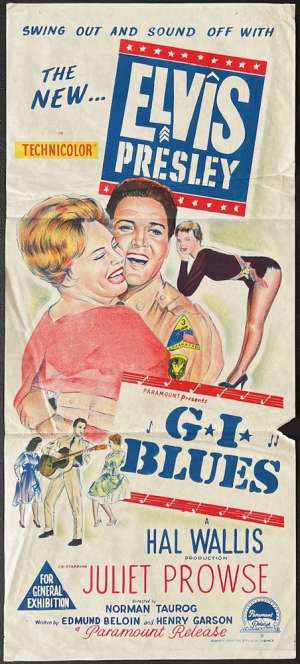 G.I. Blues Poster Daybill Original ULTRA RARE 1960 Elvis Presley