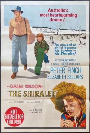 The Shiralee Poster One Sheet Ultra Rare Original 1957 Peter Finch