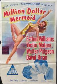 Million Dollar Mermaid Poster One Sheet Original 1952 Esther Williams