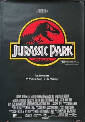 Jurassic Park Poster Original One Sheet Rare ROLLED 1993 Sam Neil