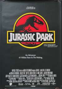 Jurassic Park Poster Original One Sheet Rare ROLLED 1993 Sam Neil